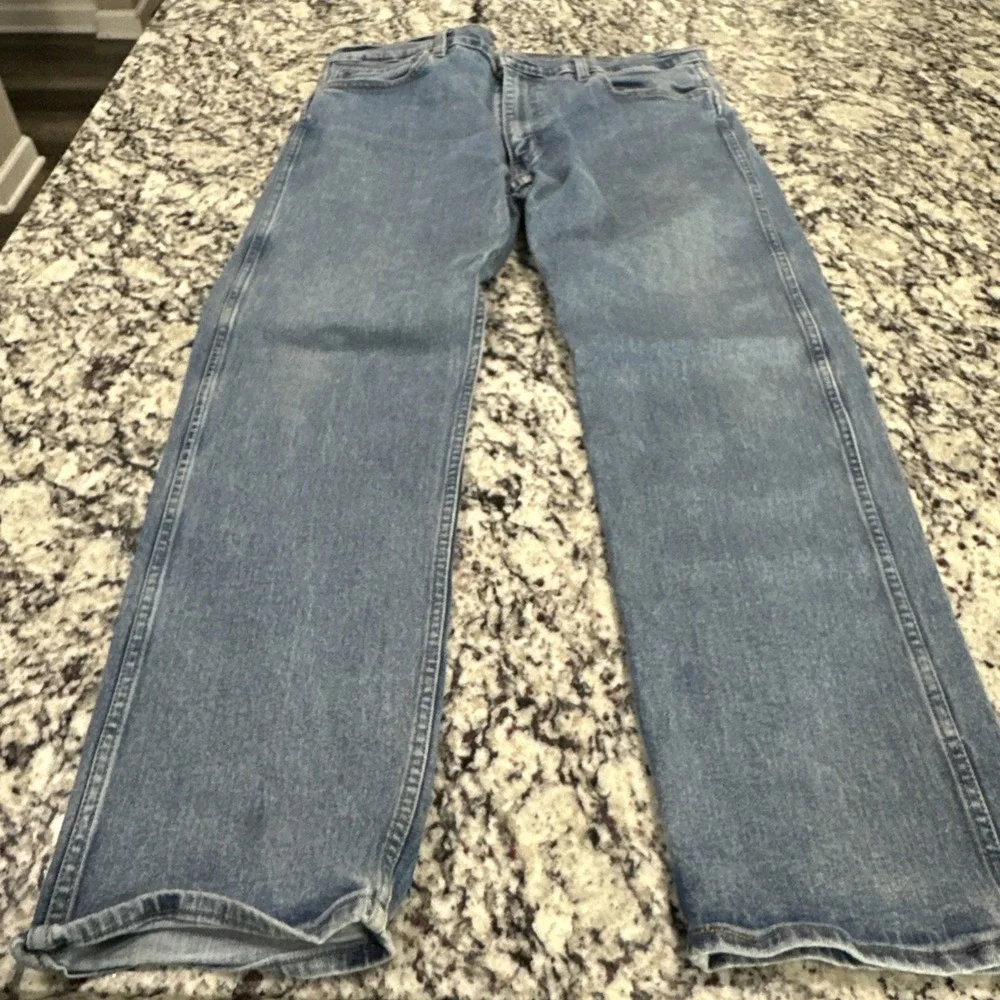 Levi's Jeans Mens Size 38x30 WORKWEAR FIT Blue Jeans Stretch Super Stretchy